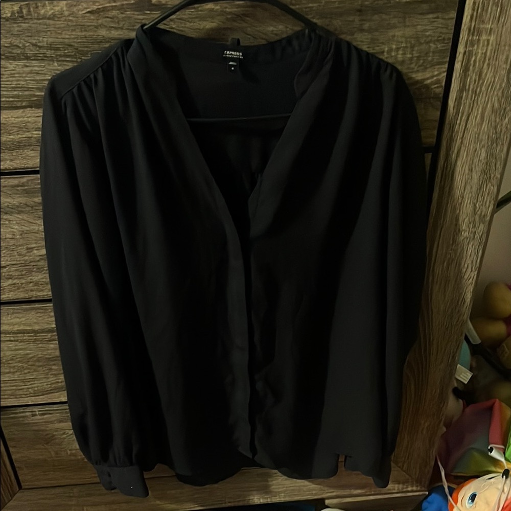 Express Black Lightweight Shirt Jacket